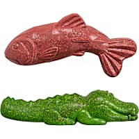Outward Hound Gator (Chicken) & Fish (Salmon) Pupstages Dogwood Calming Chew Dog Toys