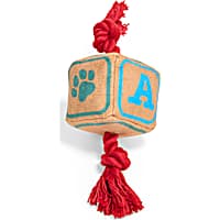 Petco Holiday Letter Block Plush Rope Dog Toy