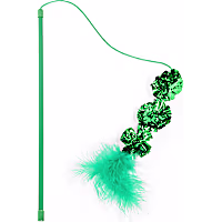 Petco Green Holiday Crinkle Cat Teaser Toy