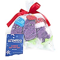 Petco Holiday Eggplant Cat Toy Set