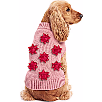 Petco Holiday Bow Knit Pet Sweater