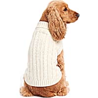 Petco Holiday White Chunky Knit Pet Sweater