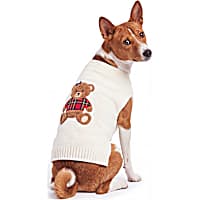 Petco Holiday Ivory Teddy Bear Knit Pet Sweater