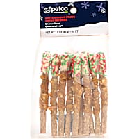 Petco Holiday Dipped Chicken Flavor Munchy Sticks Chews for Dogs