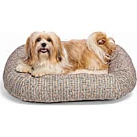 Petco Grey/White Bolstered Rectangular Dog Bed