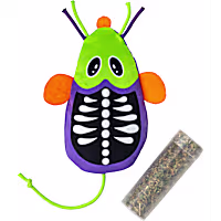 KONG Halloween Refillables Skeleton Mouse Green Cat Toy