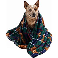 Petco Holiday Teddy Bear Print Throw Blanket