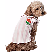 Pet Posse Cotton Pink Striped Tulip Tank for Dogs