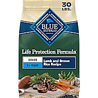 Blue Buffalo Life Protection Formula Lamb & Brown Rice Recipe, Natural Food for Dogs, Senior 7+ Dry Dog Food