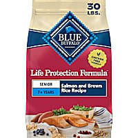 Blue Buffalo Life Protection Formula Salmon & Brown Rice Recipe, Chicken Free Formula, Senior 7+ Dry Dog Food
