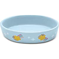 Pusheen Blue Yellow Oval Bowl for Cats