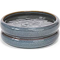 Petco Teal Glazed Bubble Ceramic Dog Bowl