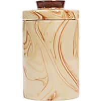 Petco Marbled Tan Ceramic Pet Treat Jar