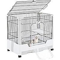 Topeakmart 2-Level Rolling Small Animal Cage