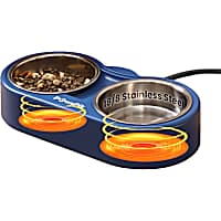PawsPik Heated 18/8 Stainless Steel Outdoor Cat Bowl