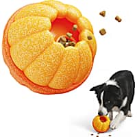 PawsPik Orange 2-in-1 Rolling Treat Dispenser & Frozen Lick Enrichment Dog Toy