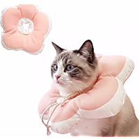 PawsPik Peach Plush Flower Dog & Cat Recovery Collar