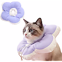 PawsPik Purple Plush Flower Dog & Cat Recovery Collar