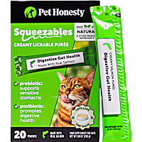 Pet Honesty Gut Health Squeezables Salmon Flavored Creamy Lickable Puree Supplement for Cats