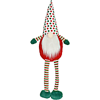 Multipet International Holiday Lamb Chop Gnome with Long Legs Dog Toy