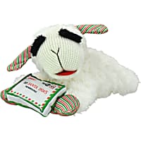 Multipet International Holiday Lamb Chop Letter to Santa Paws 10.5" Dog Toy