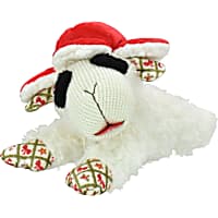 Multipet International Holiday Lamb Chop with Trapper Hat 10.5" Dog Toy