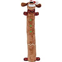 Multipet International Holiday Lamb Chop Gingerbread Loofa 12" Dog Toy