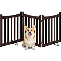 Topeakmart Tall 3-Panels Wooden Fence for Dogs