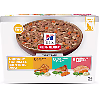 Hill's Science Diet Adult Urinary & Hairball Control Chicken, Tuna & Salmon Wet Cat Food Variety Pack