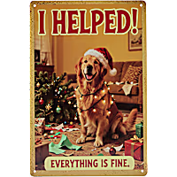 Petco Holiday Everything Is Fine Dog Metal Decorative Sign