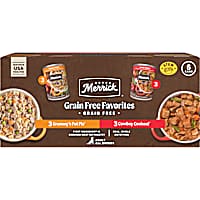 Merrick Grain Free Favorites with Cowboy Cookout & Grammy's Pot Pie Recipes Wet Dog Food Variety Pack