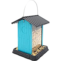 North States Fiesta Blue Hopper Birdfeeder