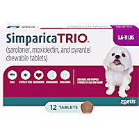 Simparica Trio for Dogs 5.6-11 lbs.
