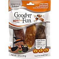 Good 'n' Fun Triple Flavor HOWLoween Candy Chews with Chicken, Duck or Chicken Liver Halloween Treat for Small Dogs