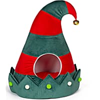 Prevue Pet Products Jingle's Elf Cap Hideaway Cat Bed