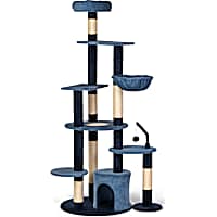 Prevue Pet Products Waterfall Trails Cat Tower with Scratching Posts, Bed, and Multi-Platform Perches