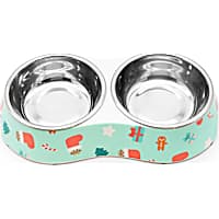 Pusheen Stocking and Gingerbread Holiday Double Bowl for Cats