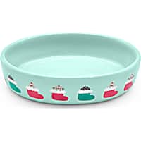 Pusheen Teal Stocking Oval Bowl for Cats