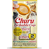 Inaba Churu Chicken Recipe with Cheese Lickable Cups for Cats