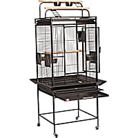 A&E Cage Company 24" x 22" Black HQ Play Top Cage
