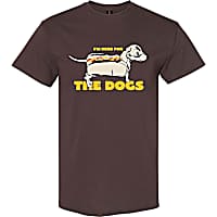 Zanden I'm Here for the Dogs Dachshund Hot Dog Graphic Unisex T-Shirt