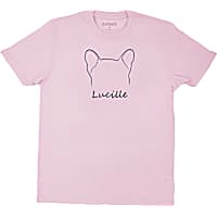 Zanden Personalized French Bulldog Ear Outline Adult Unisex T-Shirt