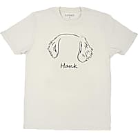 Zanden Personalized Golden Retreiver Ear Outline Adult Unisex T-Shirt