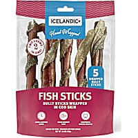 Icelandic+ Beef Bully Stick Wrapped with Fish Skin Dog Chews