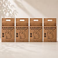 HANAMYA Tofu & Cassava Cat Litter with Recycled Coffee Grounds, Natural Odor Control, Low Dust, Clumping