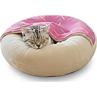 PawsPik Orthopedic Donut-Themed Plush Pet Bed