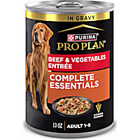 Purina Pro Plan Complete Essentials, Beef and Vegetables Entree in Wet Dog Food Gravy