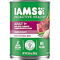 Iams ProActive Health Chunks in Gravy, Beef, Rice, Carrots & Green Bean Flavors Adult Wet Dog Food