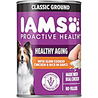 Iams ProActive Health Aging Classic Ground with Slow Cooked Chicken and Rice Wet Dog Food