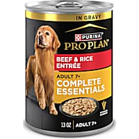 Purina Pro Plan Adult 7 Plus Beef and Rice Entree in Gravy Senior Wet Dog Food